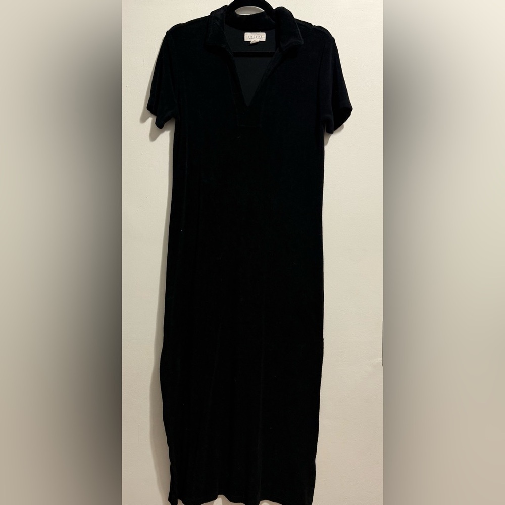 Velvet by Graham and Spencer Lianne Polo dress black size XS - Picture 3 of 5